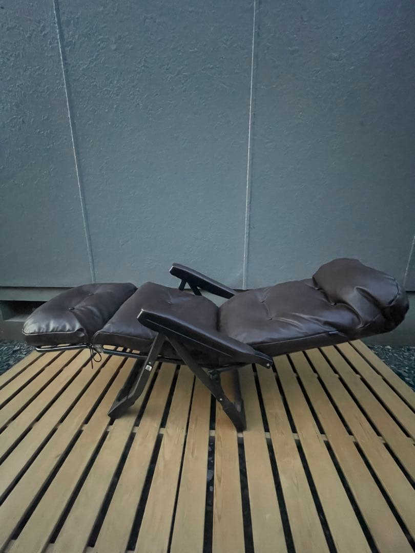 美品　Gravina リクライニングチェア ブラウン　　　折り畳み