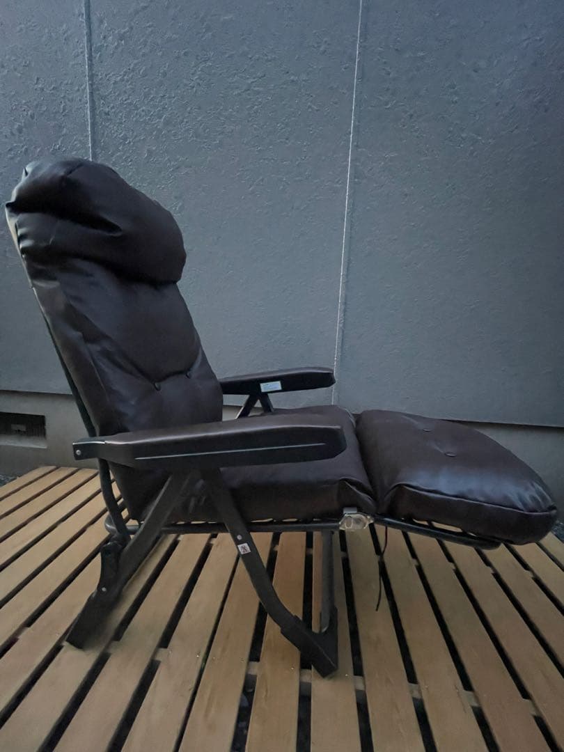 美品　Gravina リクライニングチェア ブラウン　　　折り畳み