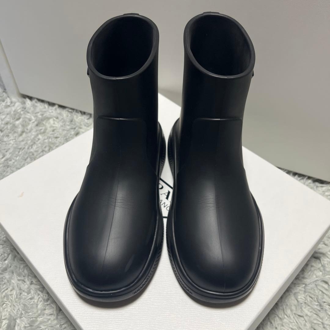 プラダ ブラック レインブーツ 35 ショートブーツ　PRADA