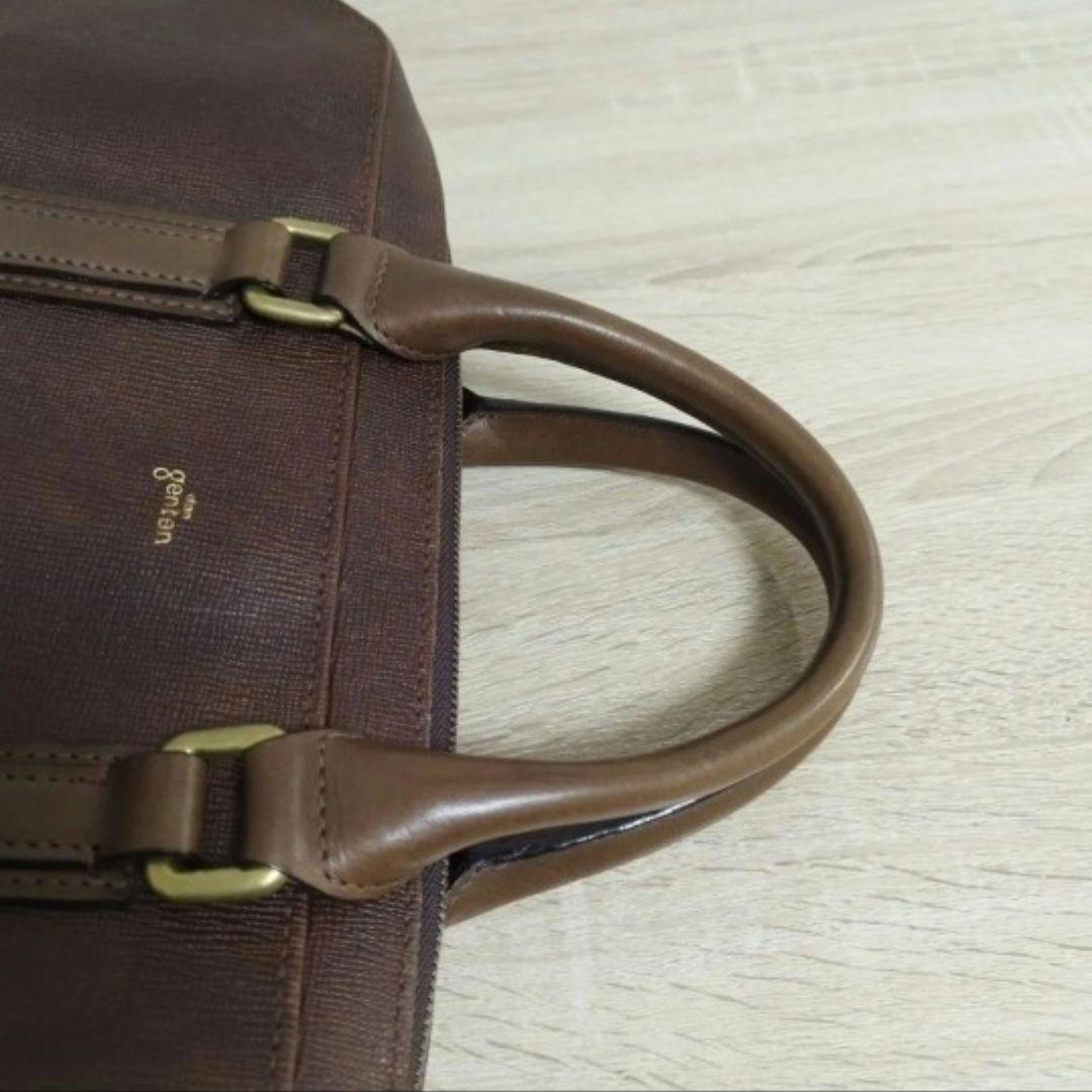 定価7.3万★ダンゲンテン ブリーフケース レザービジネスバッグ ブラウン 本革