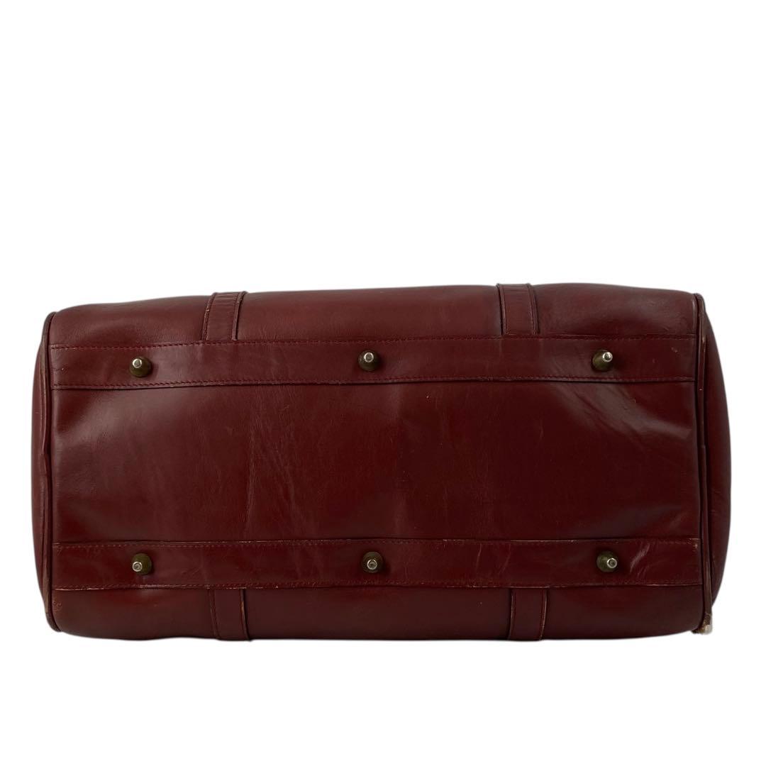 Cartier カルティエ マストライン ボストンバッグ ボルドー 本革 レザー