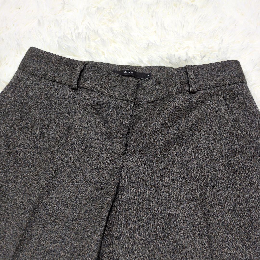美品【カルソン】グレー系 ビジネスパンツスーツ セットアップ38(M)