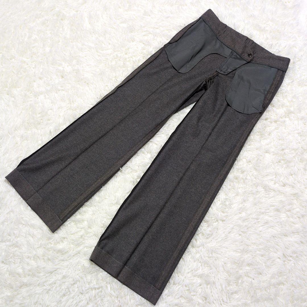 美品【カルソン】グレー系 ビジネスパンツスーツ セットアップ38(M)