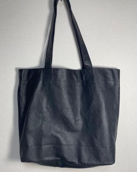 【送料無料】Yohji Yamamoto レザー トートバッグ ブラック