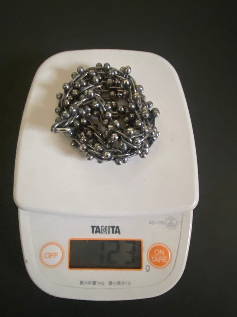 Vintage　チェーンリンク DNA シルバー パール ネックレス