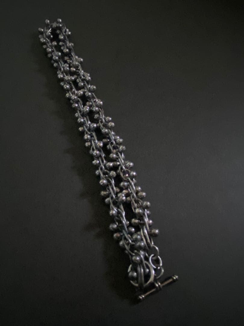 Vintage　チェーンリンク DNA シルバー パール ネックレス