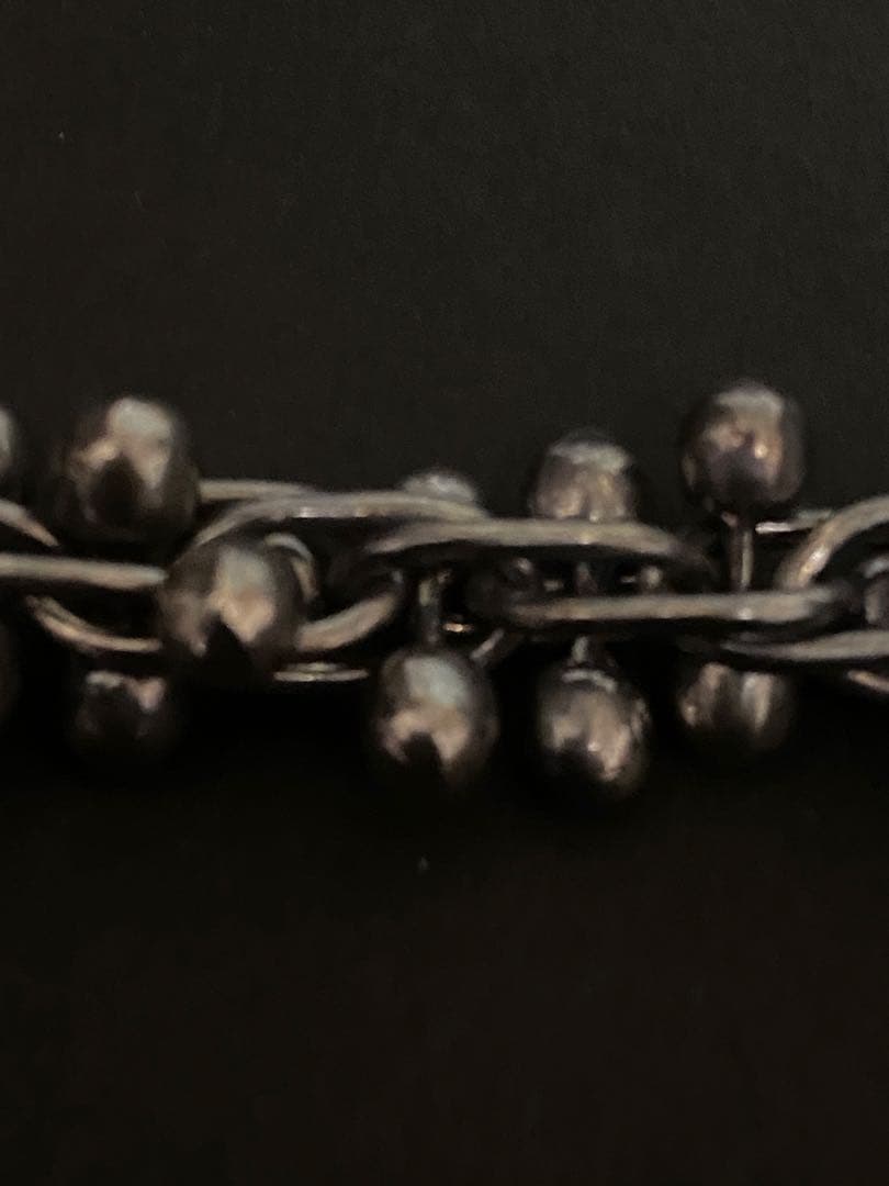 Vintage　チェーンリンク DNA シルバー パール ネックレス