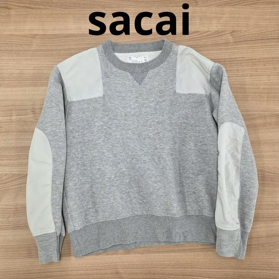 sacai サカイ スポンジ スゥエット プルオーバー　トレーナー Sサイズ