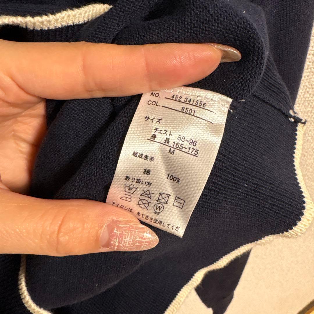 新品 mutumarine golf タートルネックニット ネイビー