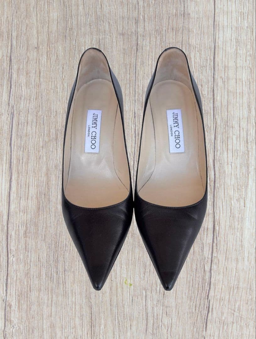 ✨人気✨ JIMMY CHOO ジミーチュウパンプス ミディアムヒール 37 黒