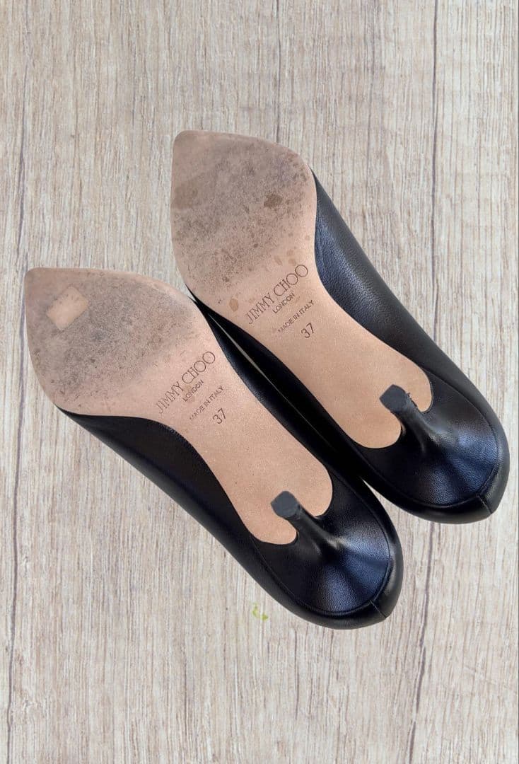 ✨人気✨ JIMMY CHOO ジミーチュウパンプス ミディアムヒール 37 黒