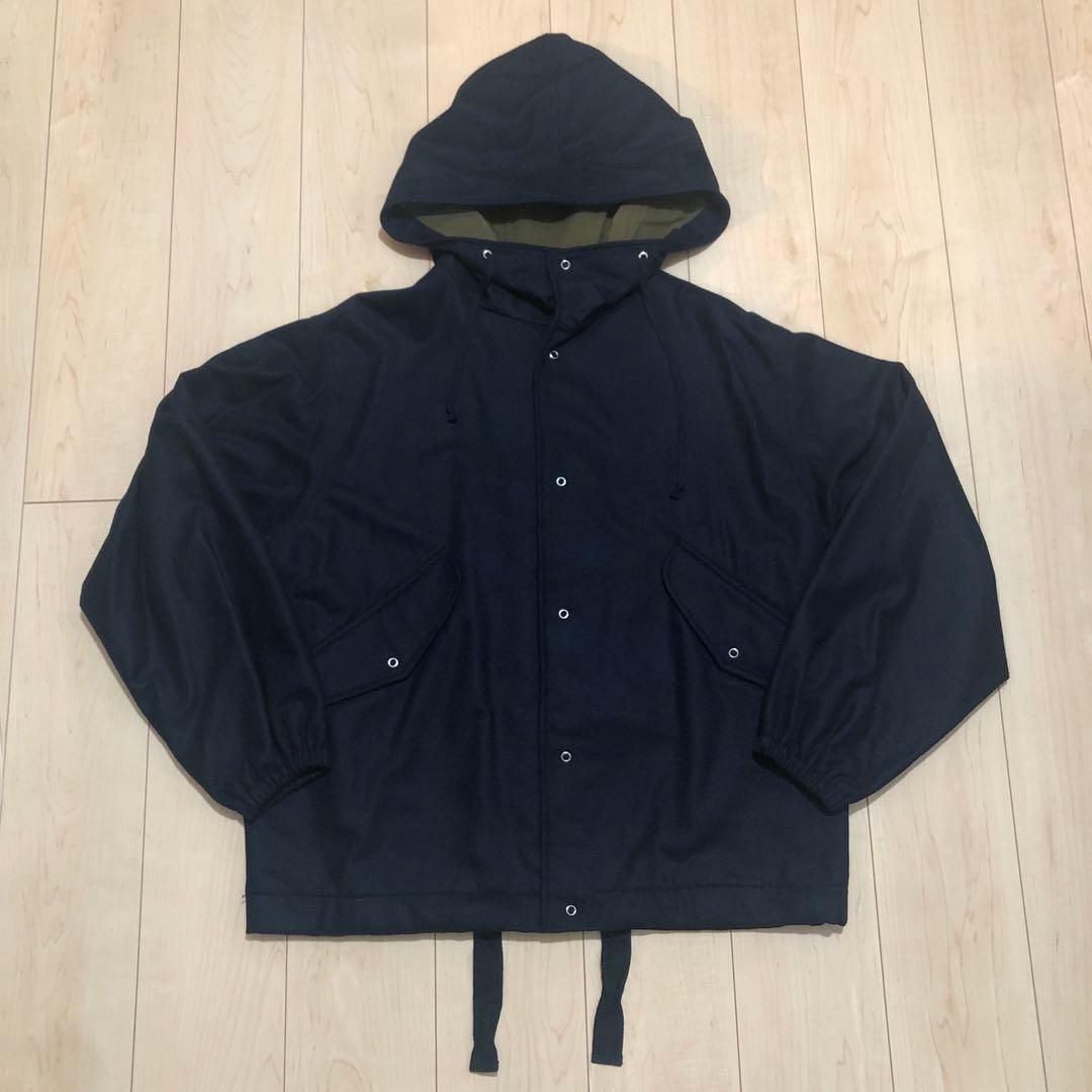 美品 サンリミット フラノパーカ ネイビー 2 sans limite ブルゾン