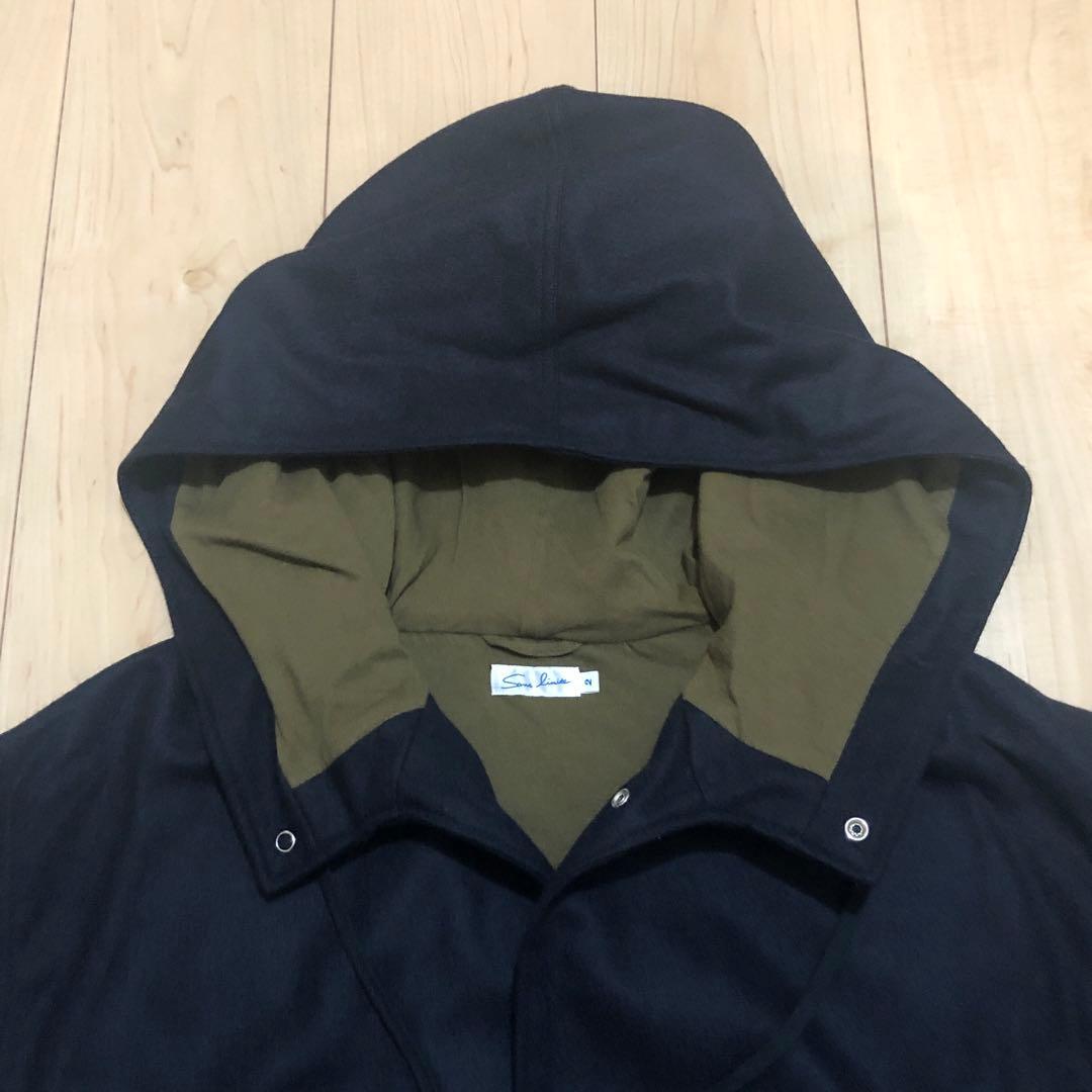 美品 サンリミット フラノパーカ ネイビー 2 sans limite ブルゾン