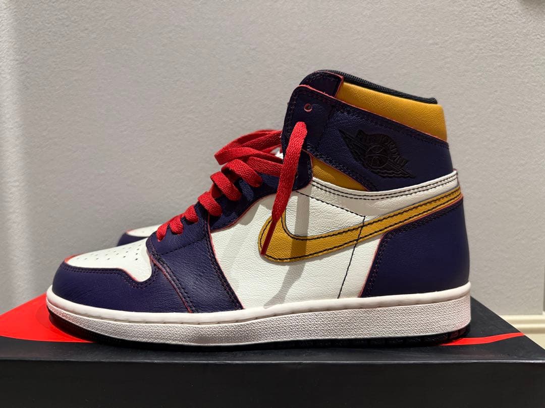 黒*汰様 【未使用】エアジョーダン1 ディフィアント レイカーズ CD6578-