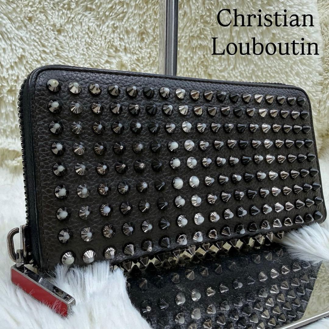 ✨美品✨ ルブタン 長財布 パネトーネ ラウンドジップ　ブラック　レザー