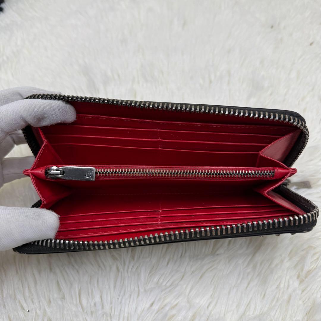 ✨美品✨ ルブタン 長財布 パネトーネ ラウンドジップ　ブラック　レザー