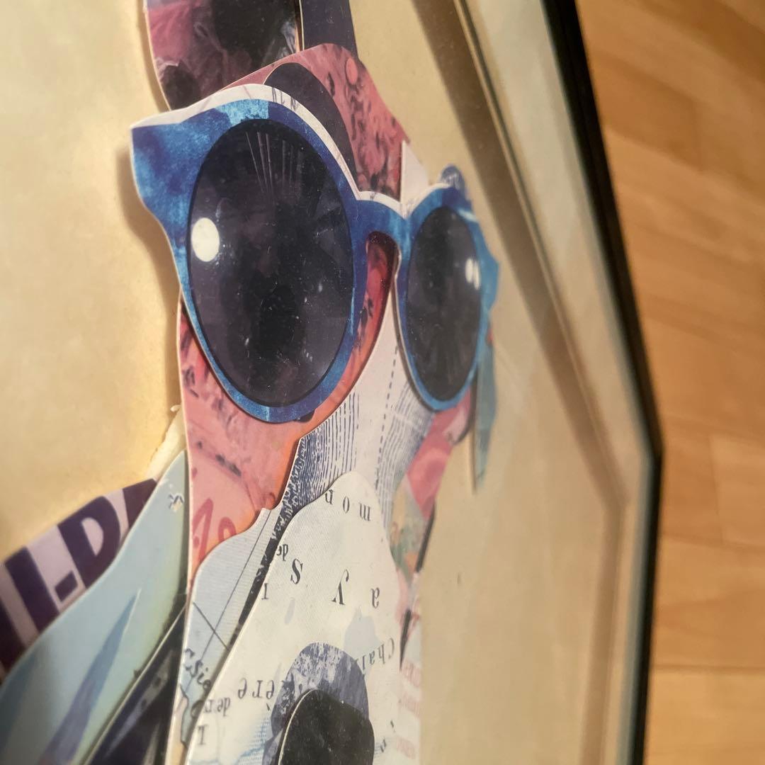 廃番　KARE スケータードッグ 65x65cm ピクチャーフレームアート