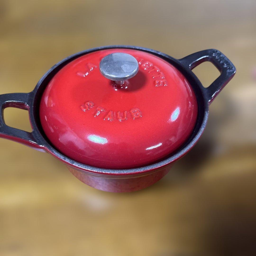 staubストウブ ミニ ココットラウンドヴィンテージシリーズチェリー12cm