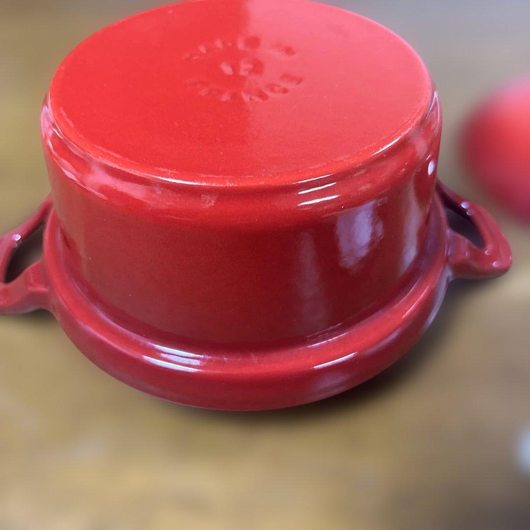 staubストウブ ミニ ココットラウンドヴィンテージシリーズチェリー12cm