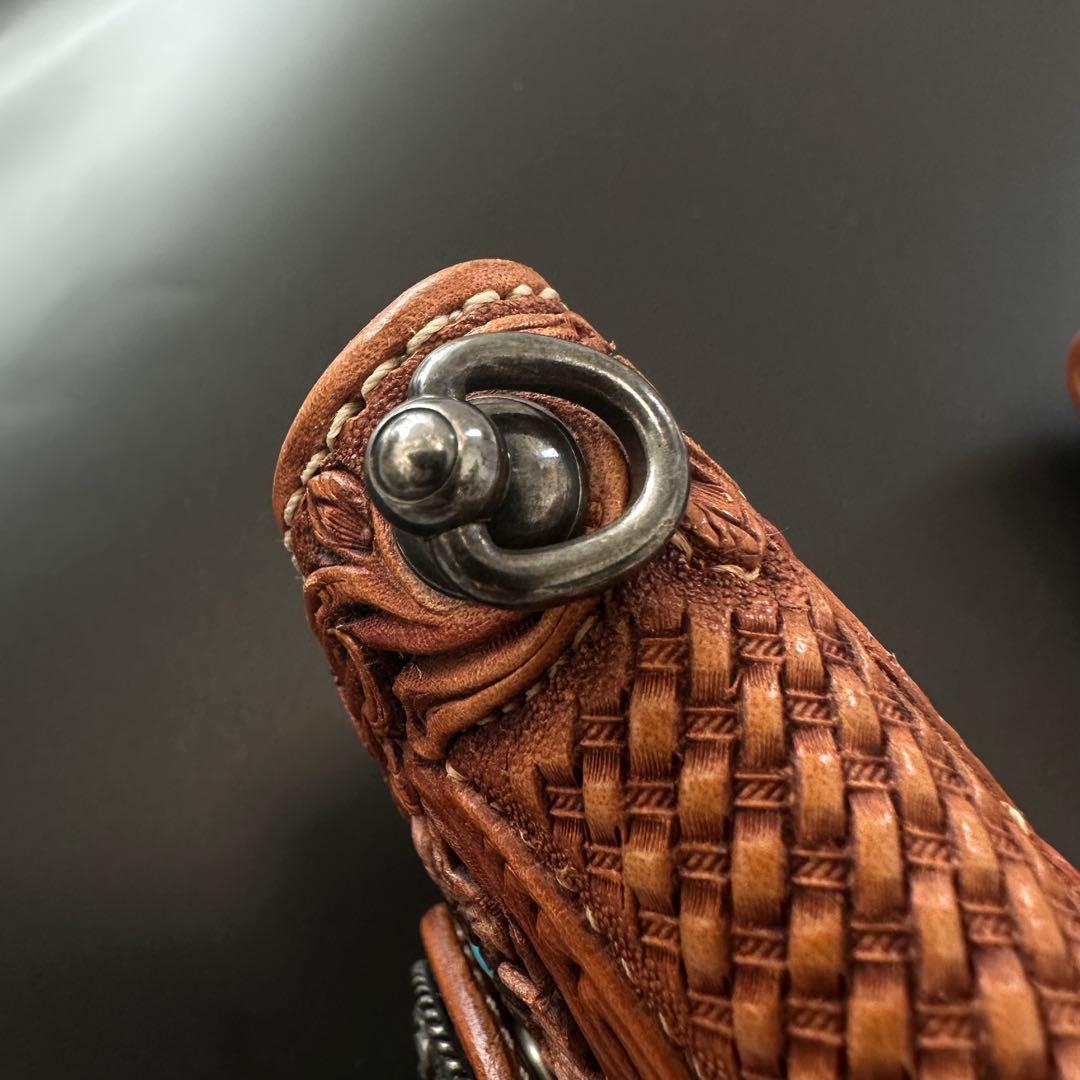 FUNNY 窪田クラフト ターコイズ カービングウォレット