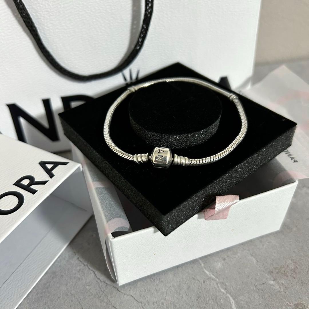 Pandora シルバー スネークチェーンブレスレット　21cm クリーニング済