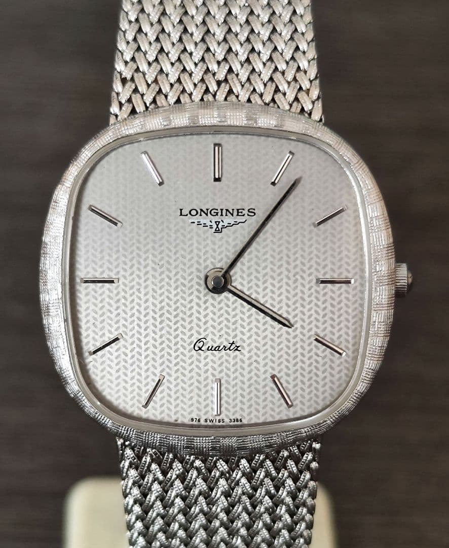 稼働品 ロンジン メンズ腕時計 シルバー文字盤 オリジナルバンド