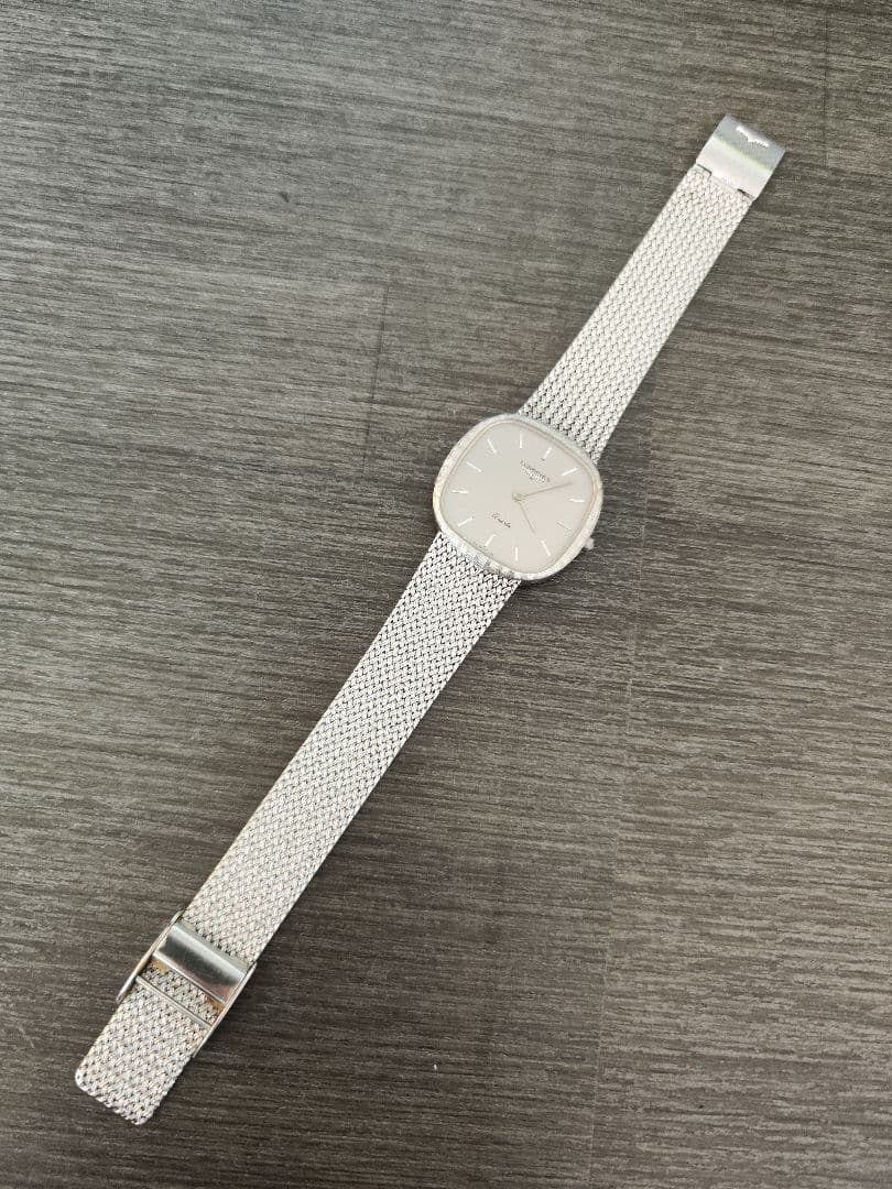 稼働品 ロンジン メンズ腕時計 シルバー文字盤 オリジナルバンド