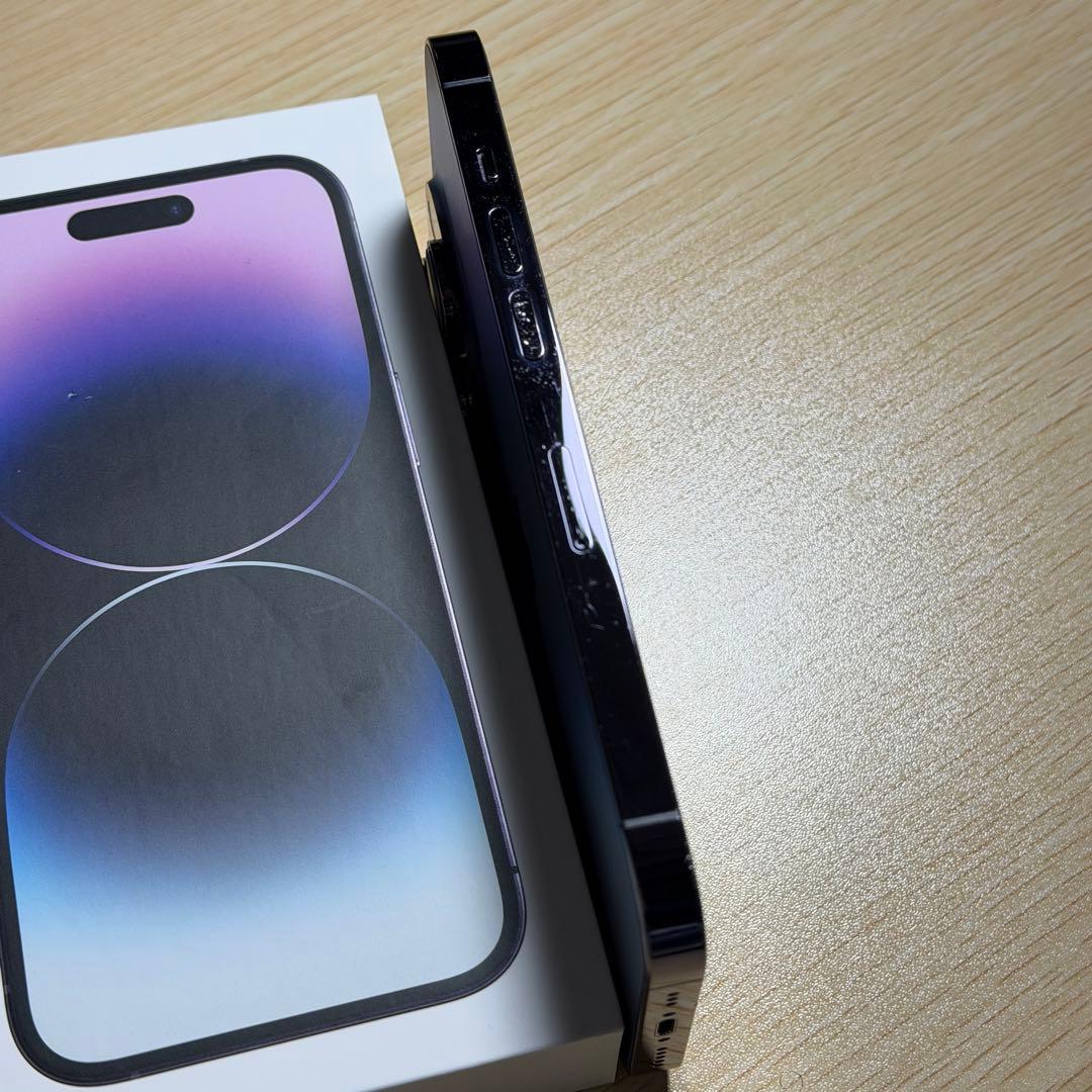 【バッテリー100%】iPhone 14 Pro ディープパープル　128GB