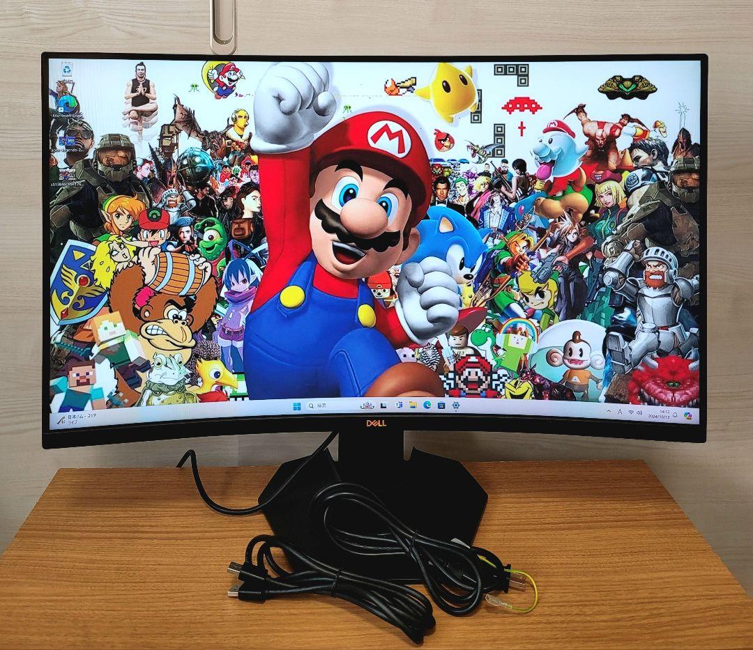 美品　Dell S3222HG 31.5インチ 曲面 ゲーミングモニター