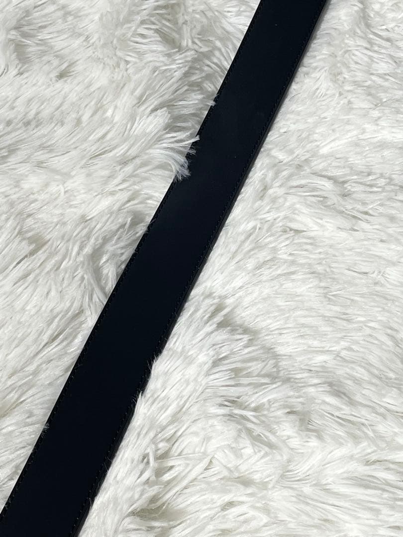 サルヴァトーレフェラガモ ガンチーニ レザーベルト 黒 シルバー金具　イタリア製