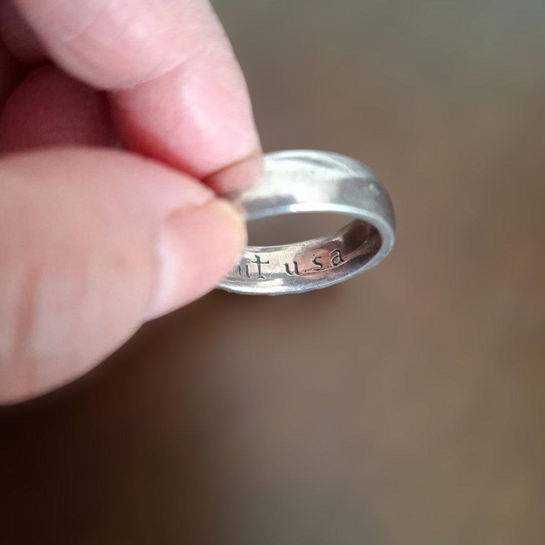 シルバーリング テクスチャー付き