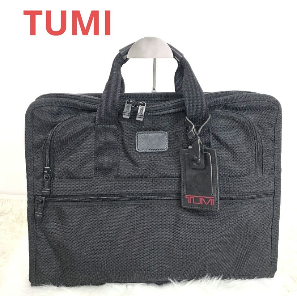 TUMI トゥミ　ナイロン　革　ハンドル　ブラック ビジネス　ハンド バッグ