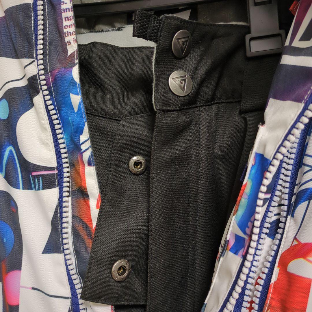 美品　グラフィック　カラフル　スノーボードウェア　メンズ　上下セット　Lサイズ
