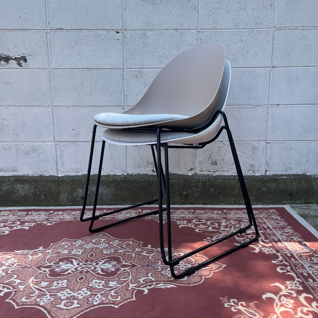 美品2点セット◾️関家具 クラッシュゲート エッグチェア スタッキングチェア 椅子