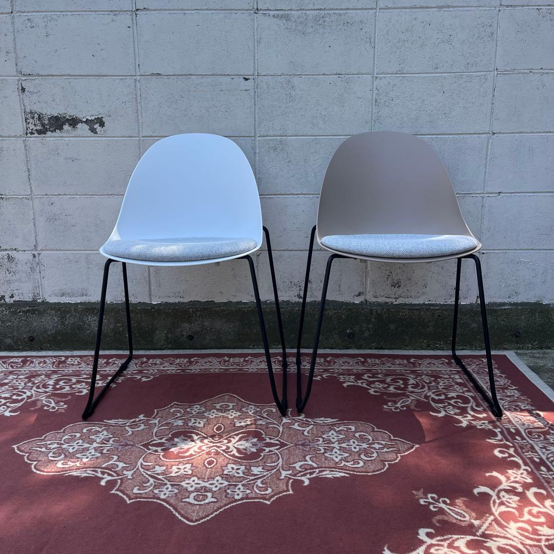 美品2点セット◾️関家具 クラッシュゲート エッグチェア スタッキングチェア 椅子