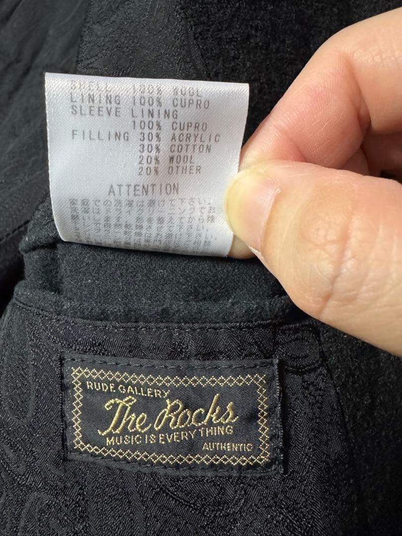 ルードギャラリー ウールコート サイズ2 ライダース RUDE GALLERY