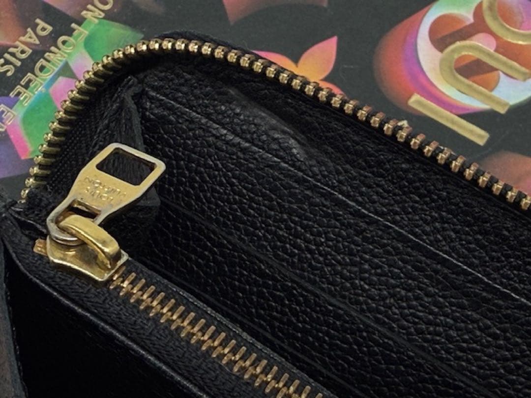 良品！ルイヴィトン　アンプラント　ジッピーウォレット　ブラック