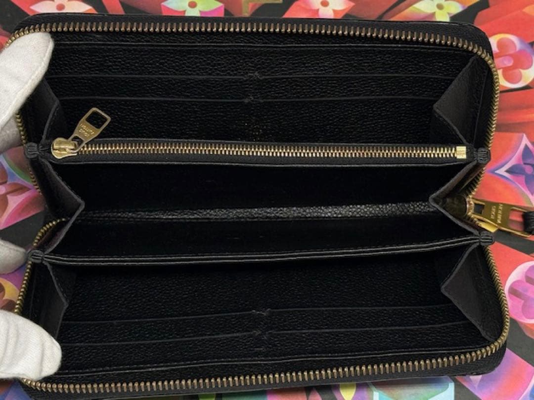 良品！ルイヴィトン　アンプラント　ジッピーウォレット　ブラック