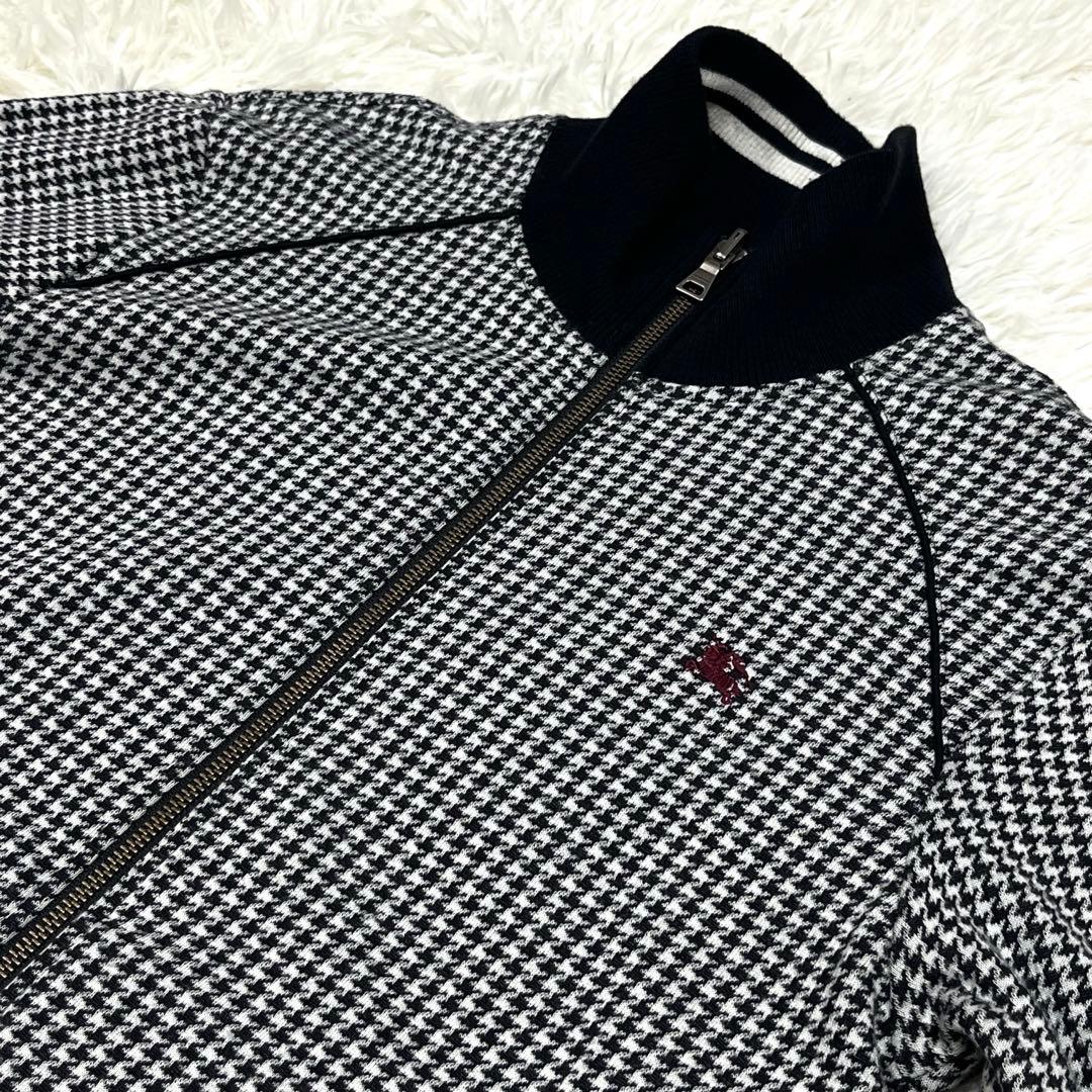 美品✨バーバリーブラックレーベル リバーシブルブルゾン 千鳥格子 ブラック M