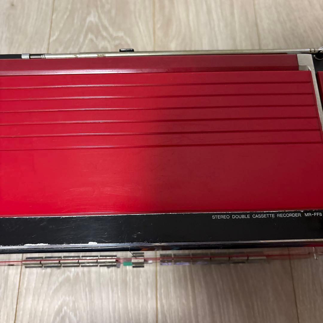 レトロ SANYO MR-FF8 ラジカセ　レッド