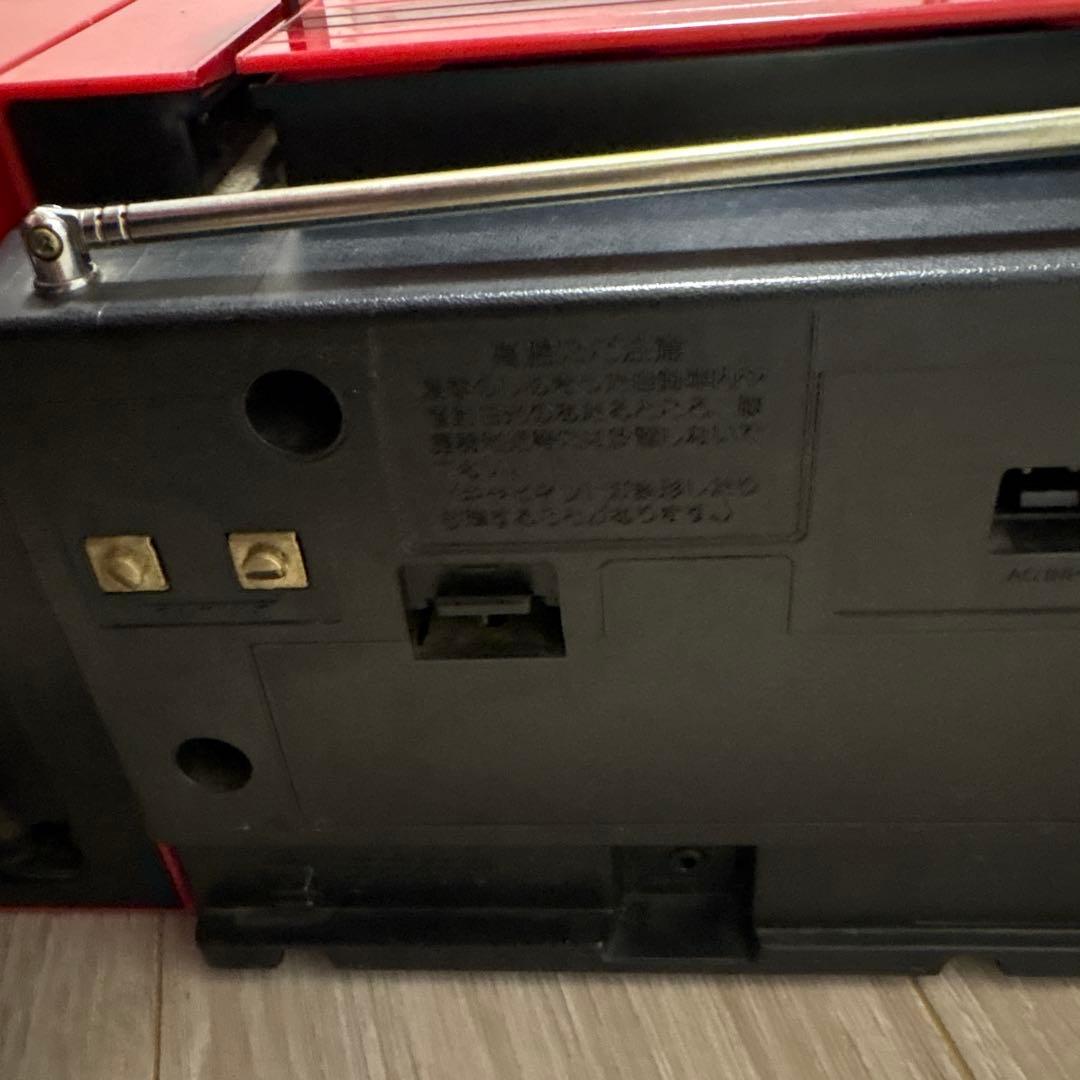 レトロ SANYO MR-FF8 ラジカセ　レッド