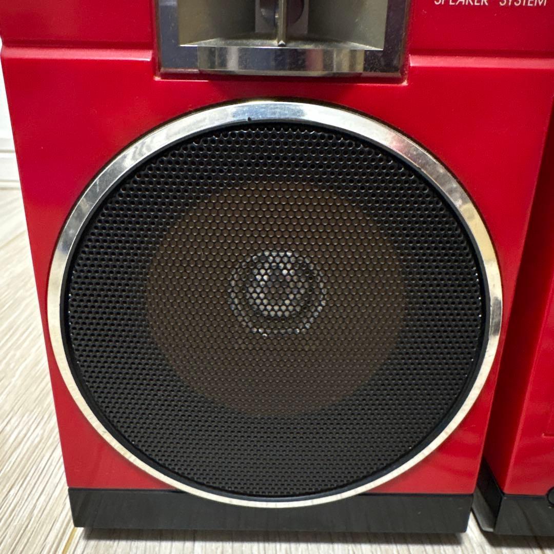 レトロ SANYO MR-FF8 ラジカセ　レッド