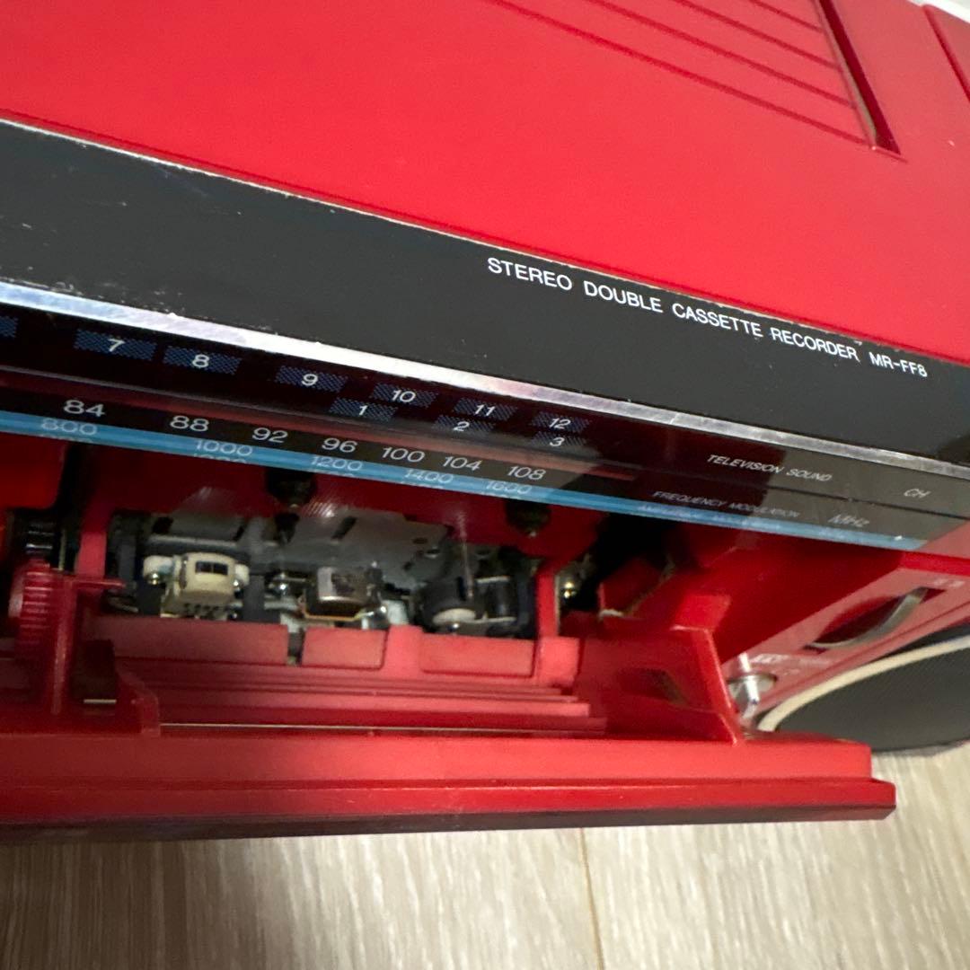 レトロ SANYO MR-FF8 ラジカセ　レッド
