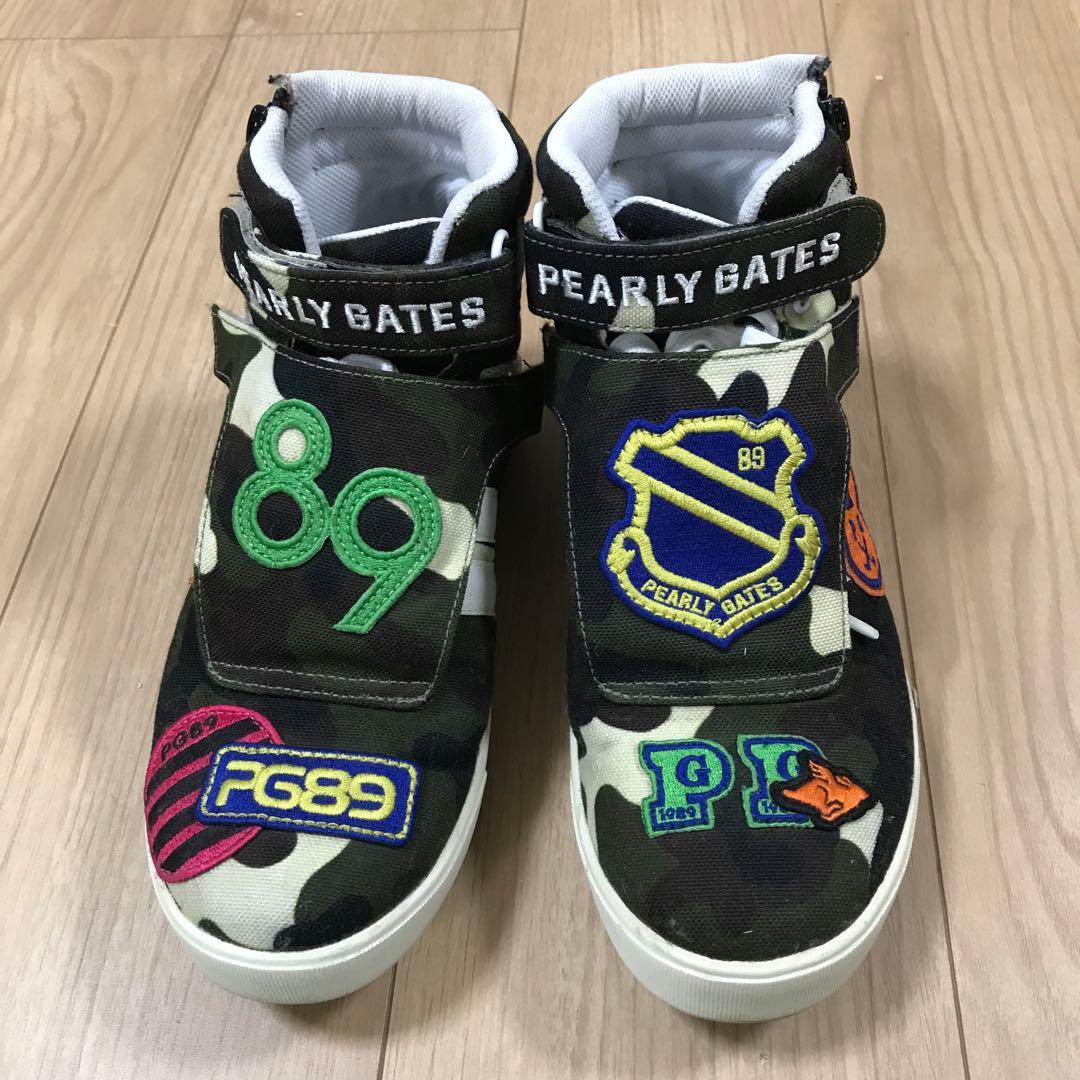 PEARLY GATES カモフラ ハイカット ゴルフシューズ