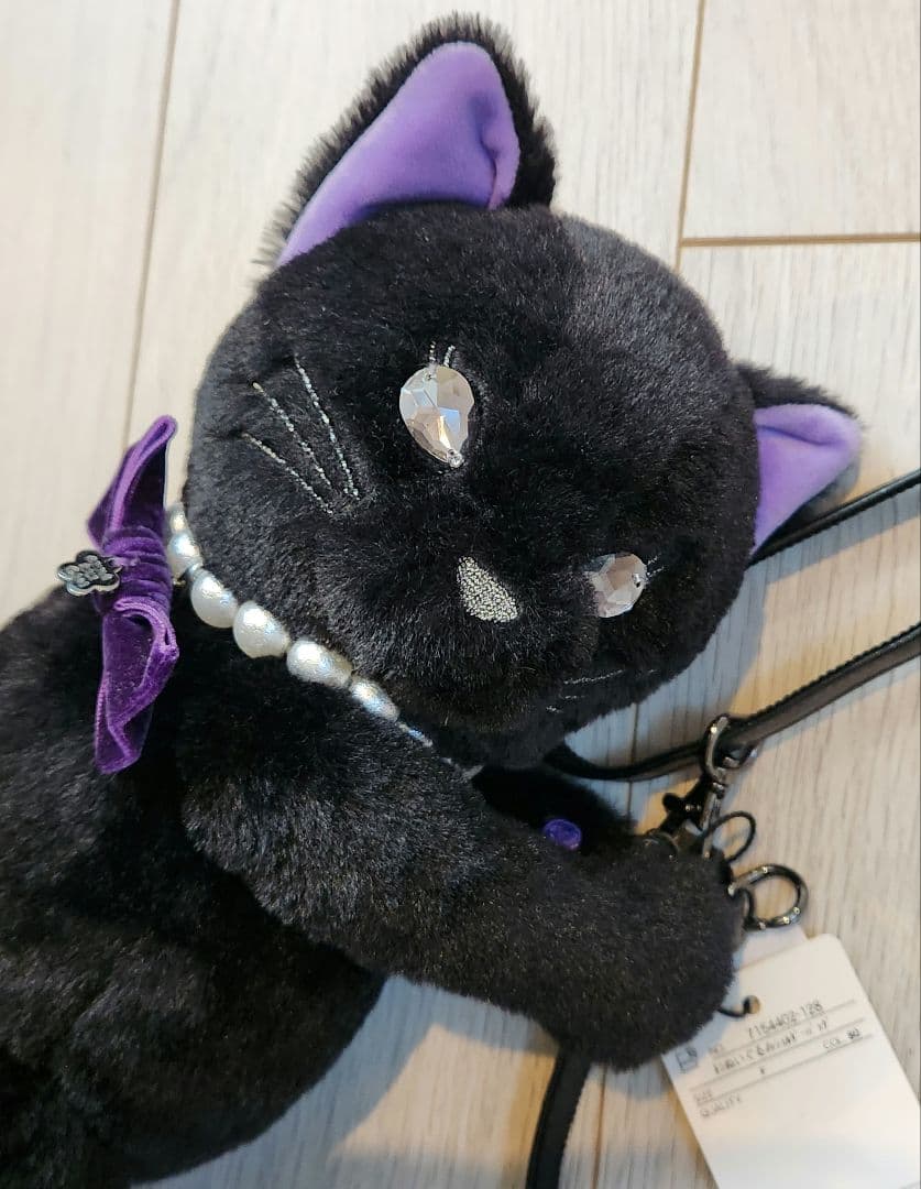 新品未使用 アナスイミニ ねこぬいぐるみ ショルダーバッグ ポシェット
