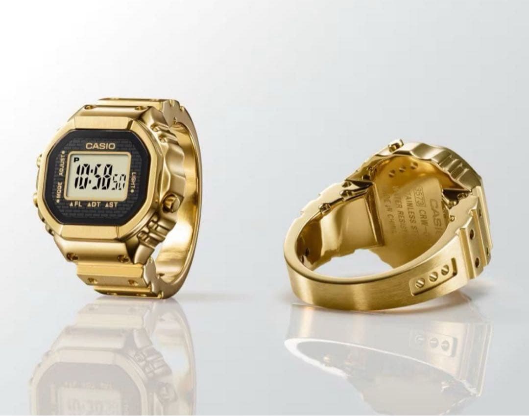 CASIO RING WATCH CRW-001G-9JR カシオゴールド 新品