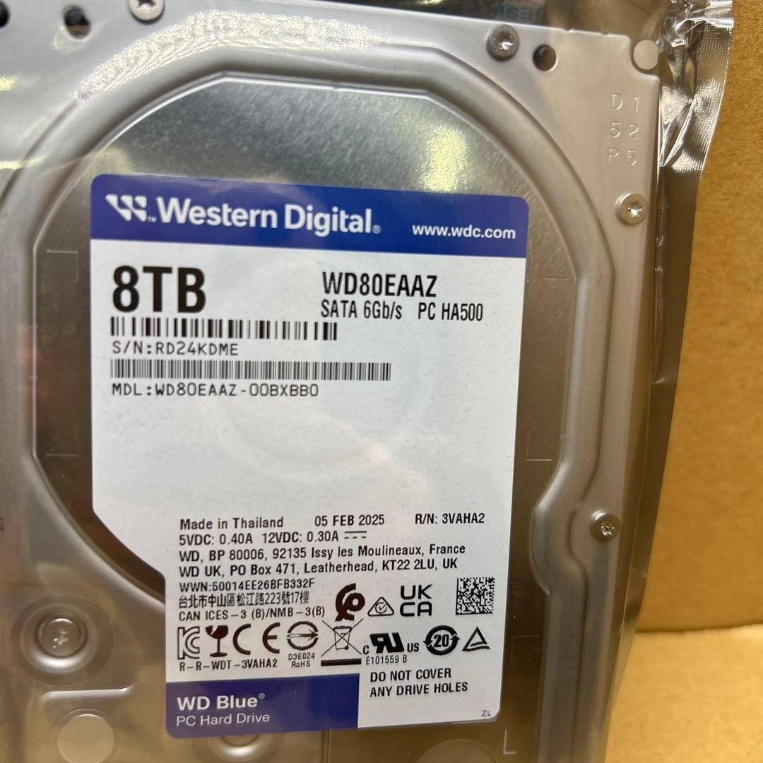 外付けハードディスク・ドライブ Western Digital WD80EAAZ 8TB HDD