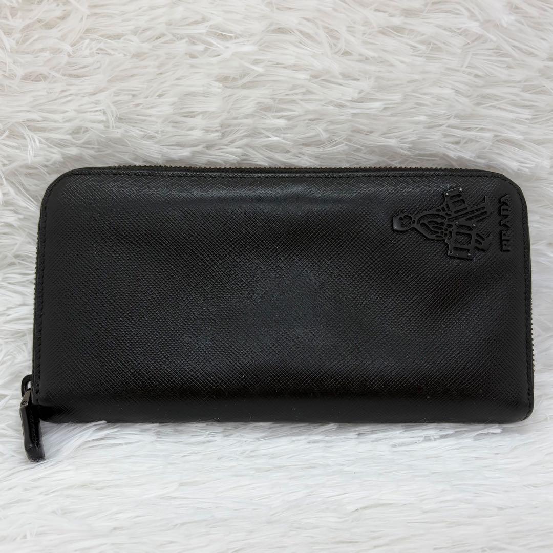 美品✨️プラダ PORTER コラボ　ラウンドファスナー　長財布　レザー 黒