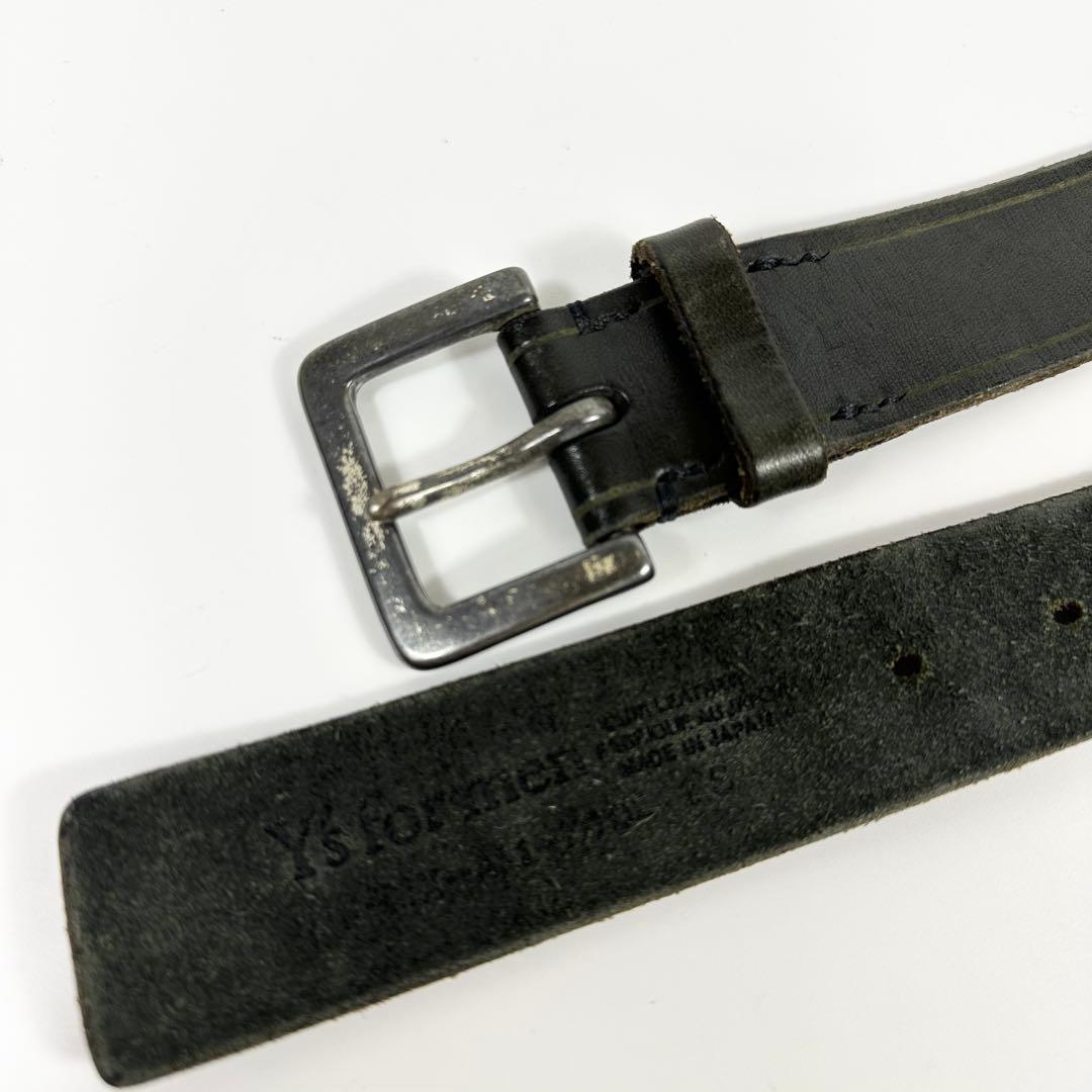 Y's for men レザーベルト 黒 スタッズ シルバー y2k