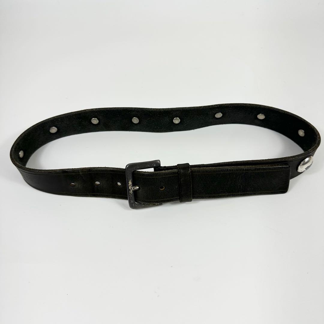 Y's for men レザーベルト 黒 スタッズ シルバー y2k